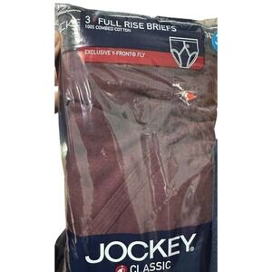 Jockey Classic 3 Pack Full Rise Brief Cotton Y-Front Size 36